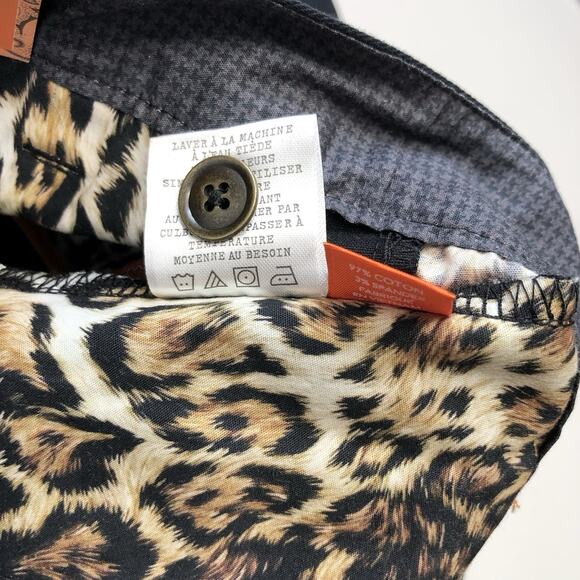 Tallia Sport Men’s Leopard Black Casual Size 30 Cotton Stretch Wrinkle Resistant - Picture 6 of 7